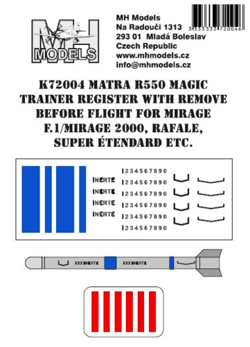 MATRA R550 MAGIC trainer register with Remove Before Flight - Image 1