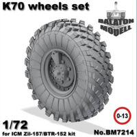 K-70 wheels set for ICM Zil-157/BTR-152 kit