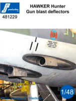 Hawker Hunter Gun Blast Deflectors dtbu with Airfix kit