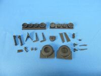 Boeing B-17 F/G Flying Fortress - wheels with un-covered (for Monogram and Revell kits)