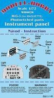 Mig-3 Photoetched parts instrument panel for Maquette ex Modell-Hobby - Image 1