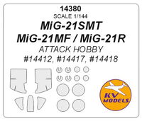 MiG-21SMT / MiG-21MF / MiG-21R (ATTACK HOBBY) + disks masks - Image 1