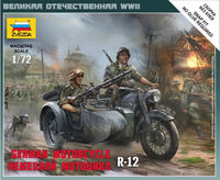 German Motorcycle BMW R12  with sidecar (Art of Tactic)